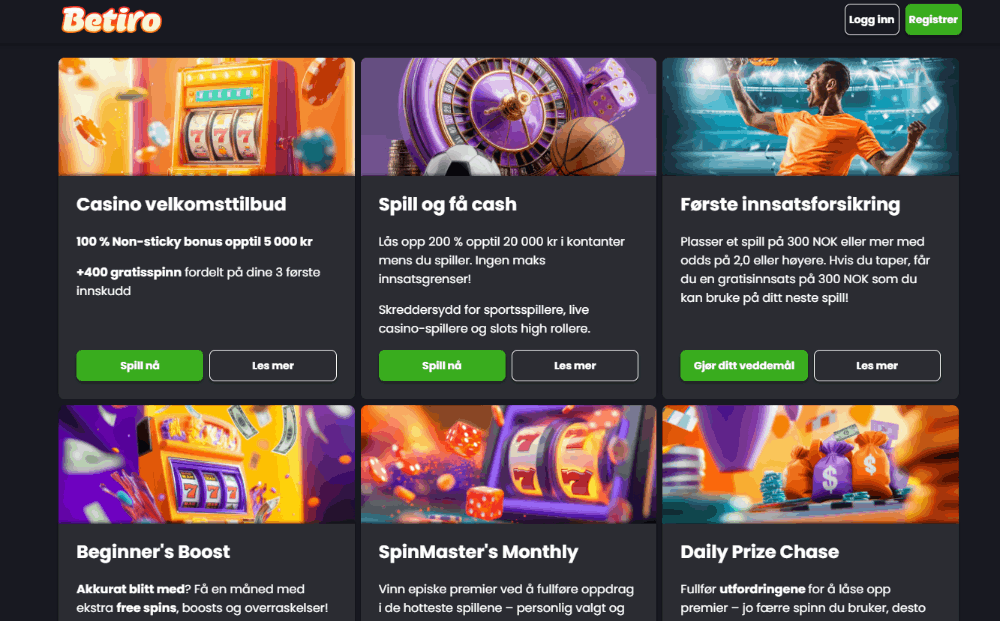 Betiro Casino Bonuser